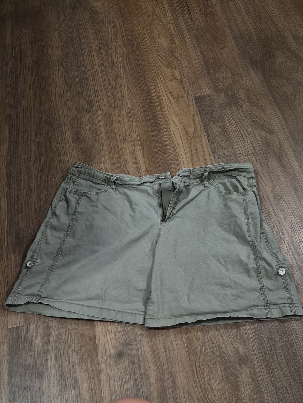DKNY Olive Utility Bermuda Shorts